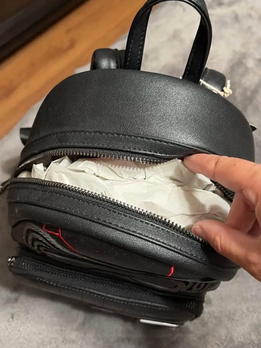 Loungefly Star Wars Kylo Ren Mini Backpack in Black and Gray with Red Accents